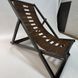 Wooden chaise lounge with flexible backrest