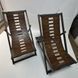 Wooden chaise lounge with flexible backrest