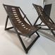 Wooden chaise lounge with flexible backrest