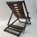 Wooden chaise lounge with flexible backrest